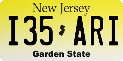 NJ license plate I35ARI