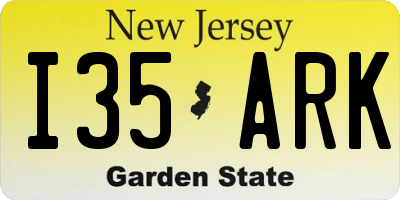 NJ license plate I35ARK
