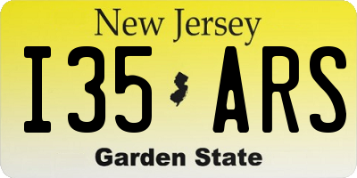 NJ license plate I35ARS