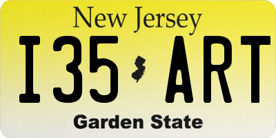 NJ license plate I35ART