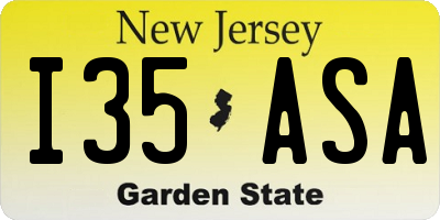 NJ license plate I35ASA