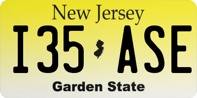 NJ license plate I35ASE