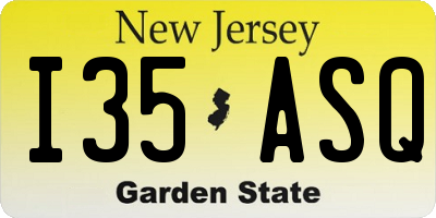 NJ license plate I35ASQ