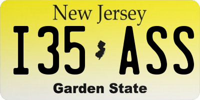 NJ license plate I35ASS