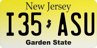 NJ license plate I35ASU