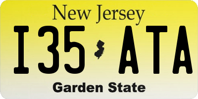 NJ license plate I35ATA