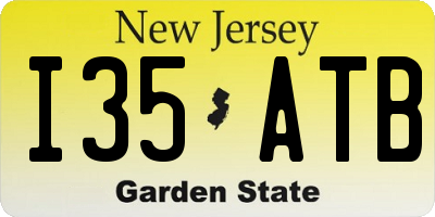NJ license plate I35ATB