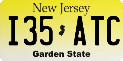 NJ license plate I35ATC