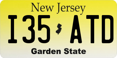 NJ license plate I35ATD