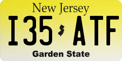NJ license plate I35ATF