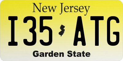 NJ license plate I35ATG