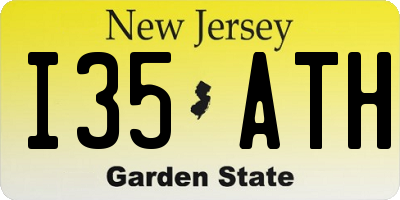 NJ license plate I35ATH