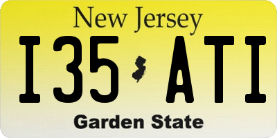 NJ license plate I35ATI