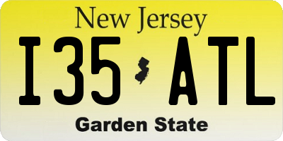 NJ license plate I35ATL