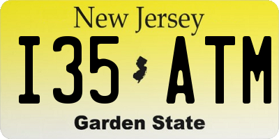 NJ license plate I35ATM