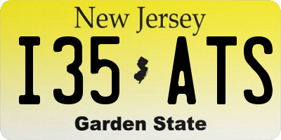NJ license plate I35ATS