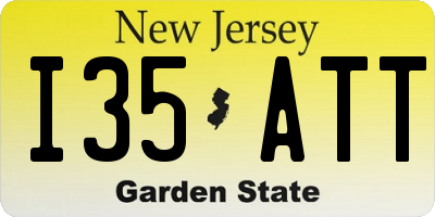 NJ license plate I35ATT