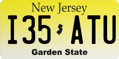 NJ license plate I35ATU