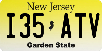 NJ license plate I35ATV