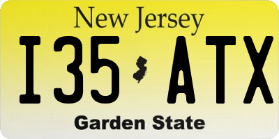 NJ license plate I35ATX