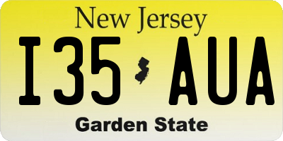 NJ license plate I35AUA