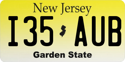 NJ license plate I35AUB