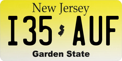 NJ license plate I35AUF