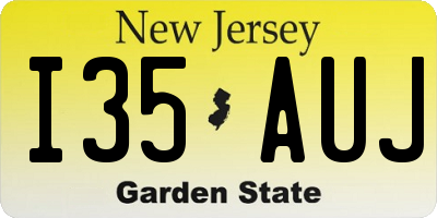 NJ license plate I35AUJ