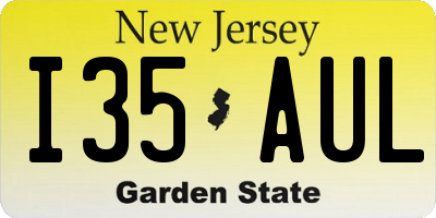 NJ license plate I35AUL