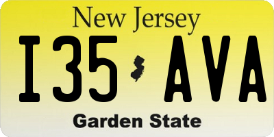 NJ license plate I35AVA