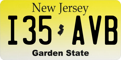 NJ license plate I35AVB