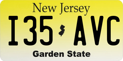 NJ license plate I35AVC