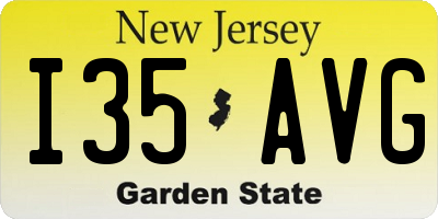 NJ license plate I35AVG