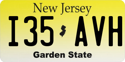 NJ license plate I35AVH