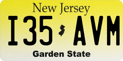 NJ license plate I35AVM