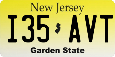 NJ license plate I35AVT