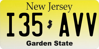 NJ license plate I35AVV