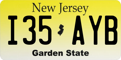 NJ license plate I35AYB
