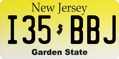 NJ license plate I35BBJ