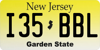 NJ license plate I35BBL