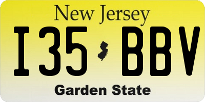 NJ license plate I35BBV