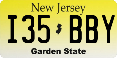 NJ license plate I35BBY