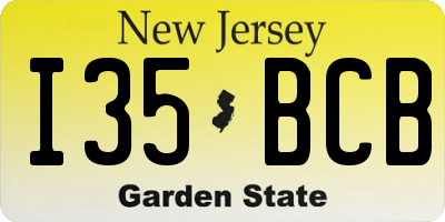 NJ license plate I35BCB