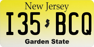 NJ license plate I35BCQ