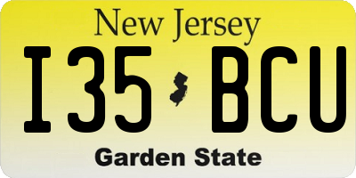 NJ license plate I35BCU