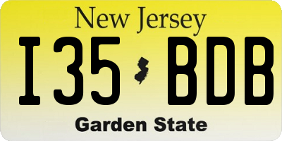NJ license plate I35BDB