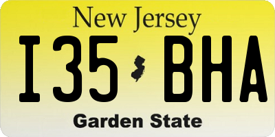NJ license plate I35BHA