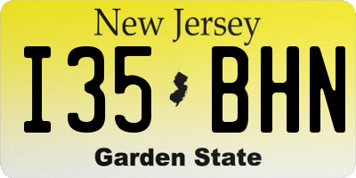 NJ license plate I35BHN
