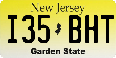 NJ license plate I35BHT