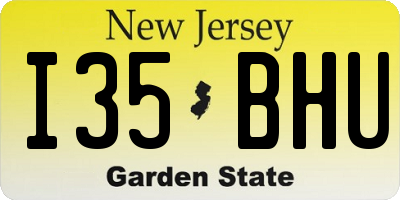 NJ license plate I35BHU